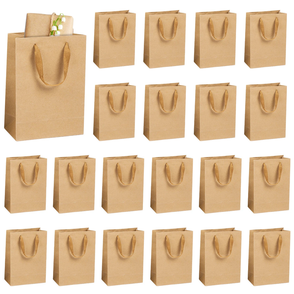 Kraft Paper Gift Bags 10/20pcs – Holiday, Party & Occasions