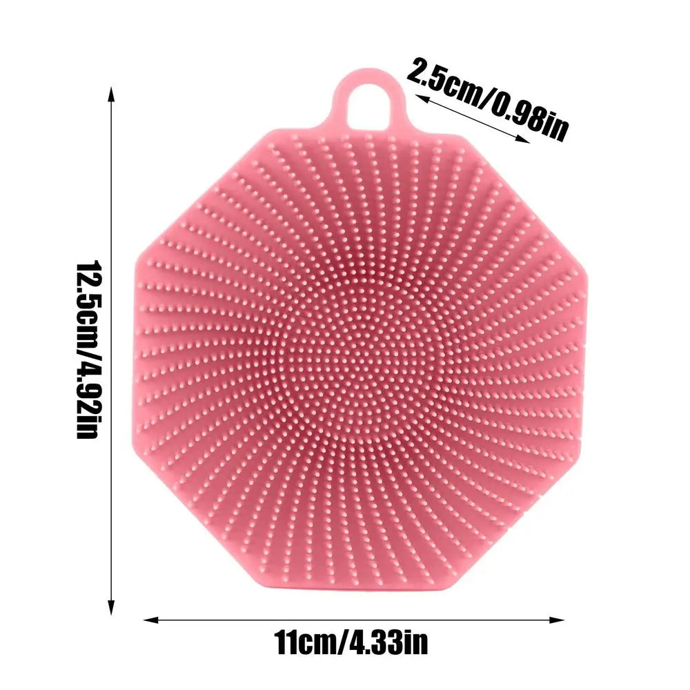 Silicone Loofah Soft Bristle Body Brush Skin Exfoliator Scalp