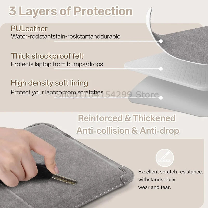 Laptop Protective bag Laptop Cushion Table bag for Laptop with Computer Data Cable Storage Bag Business Travel Portable Zpaxo
