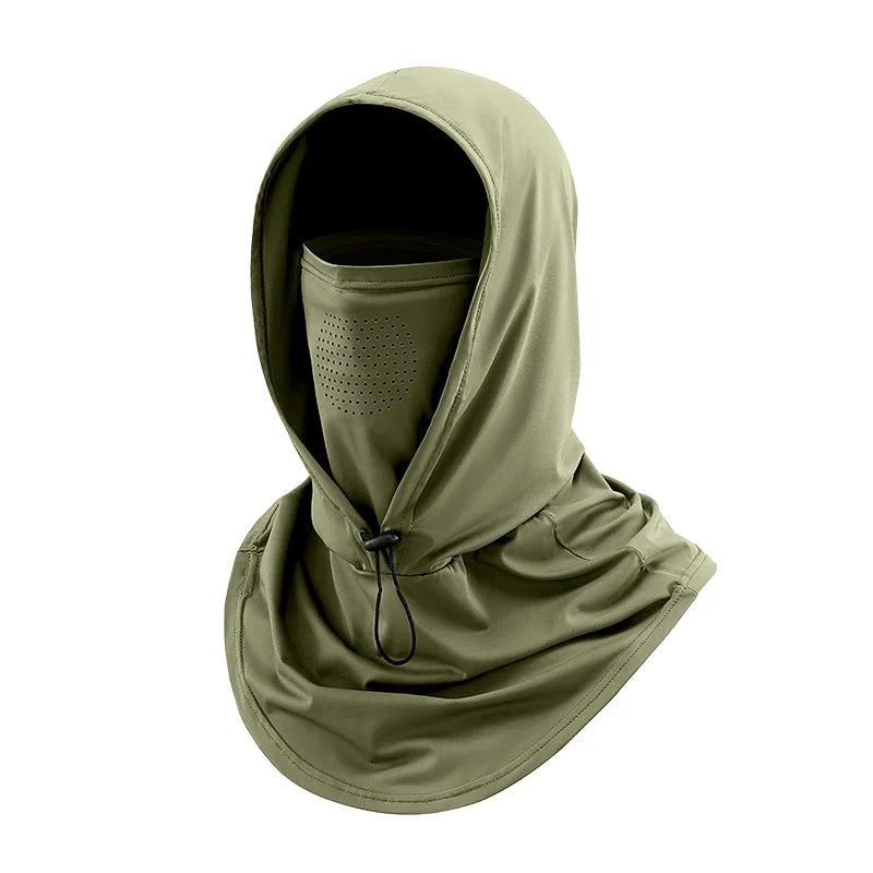 Full Face Mask Sun Protection Windproof Hat Motorcycle Riding Sports Cap Neck Protect Outdoor Sunscreen Breathable Fishing Mask Zpaxo Green