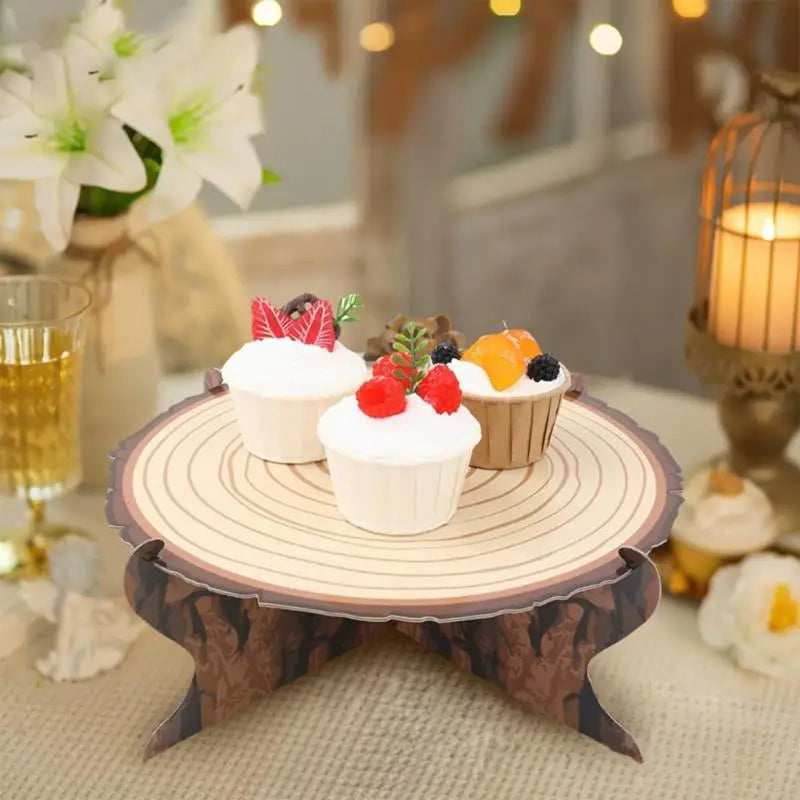 Sturdy Cake Rack Stand For Party And Wedding Decors Feature Natural Aesthetic Perfect For Cake and Dessert Zpaxo