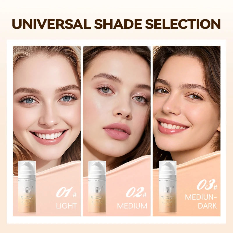 Color Changing Liquid Foundation – Hydrating Coverage 30ML Liquid Foundation Zpaxo
