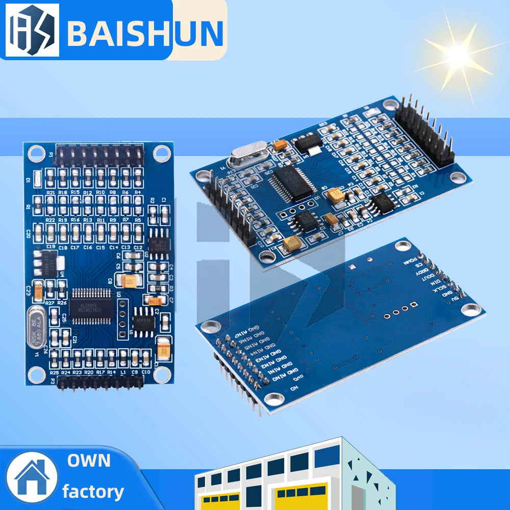 High Precision ADS1256 24 Bit 8 Channel ADC Data Acquisition Board Module AD Collecting Data Acquisition Card Zpaxo 10pcs