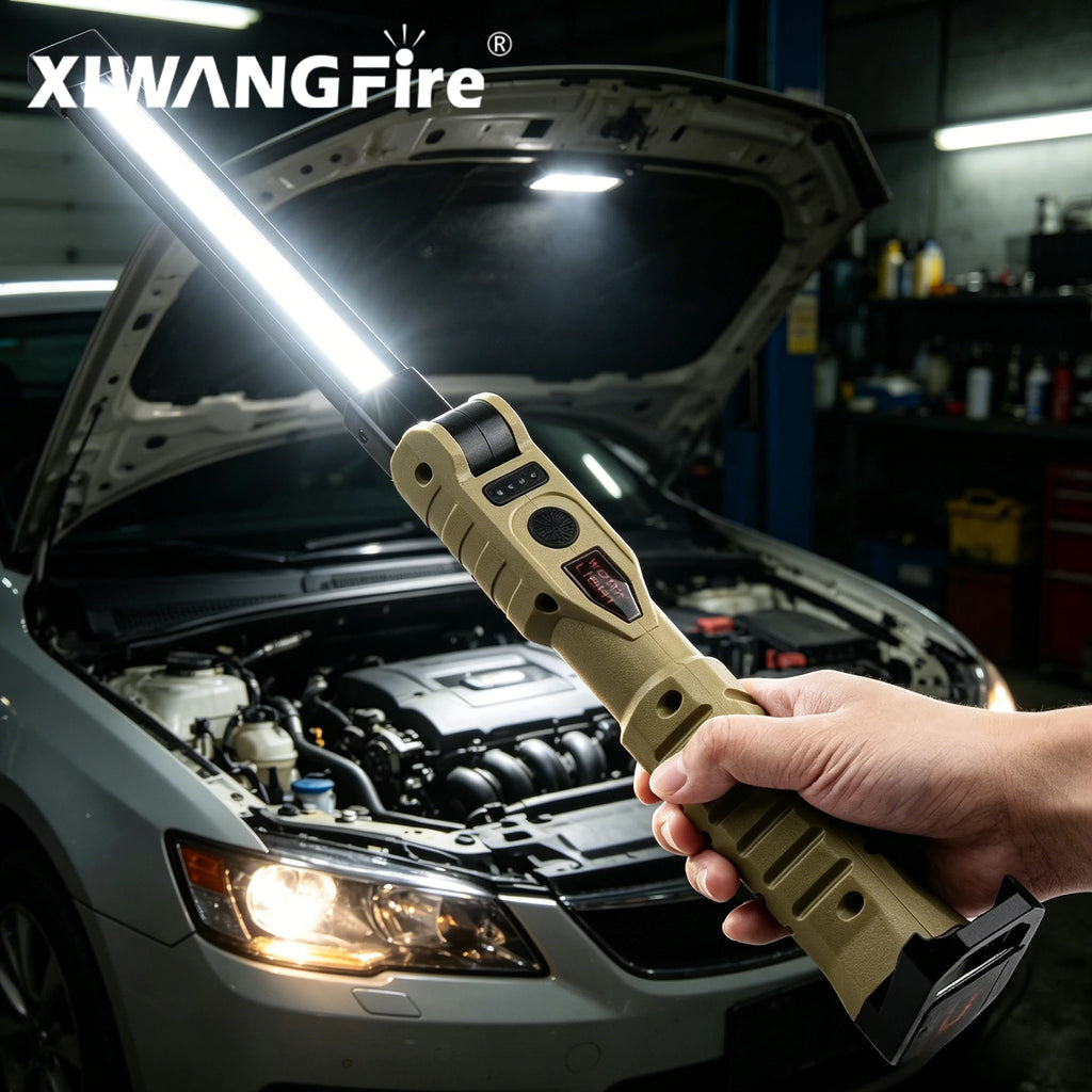 Folding COB XPE LED Work Light Handheld Flashlight Built-in Battery Zpaxo