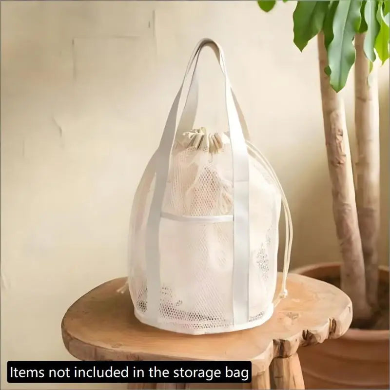 Large Mesh Drawstring Bag – Travel Toiletry & Gym Pouch