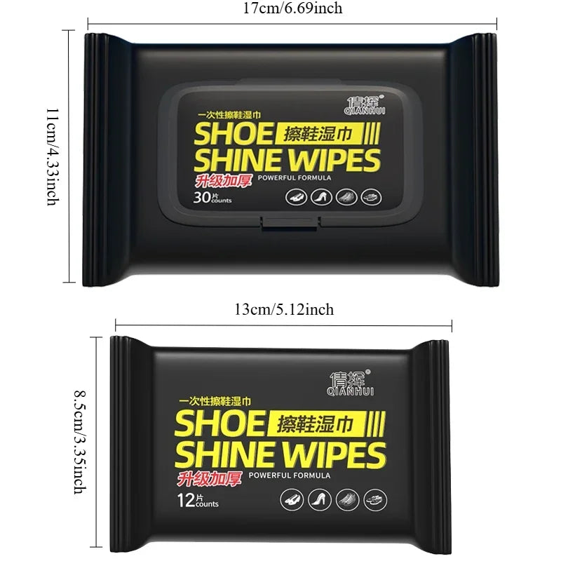 12-60Pcs Disposable Shoes Clean Wipes Portable White Shoes Cleaning Care Wipes Sneakers Cleaning Quick Wet Wipe VIE LENTE Zpaxo