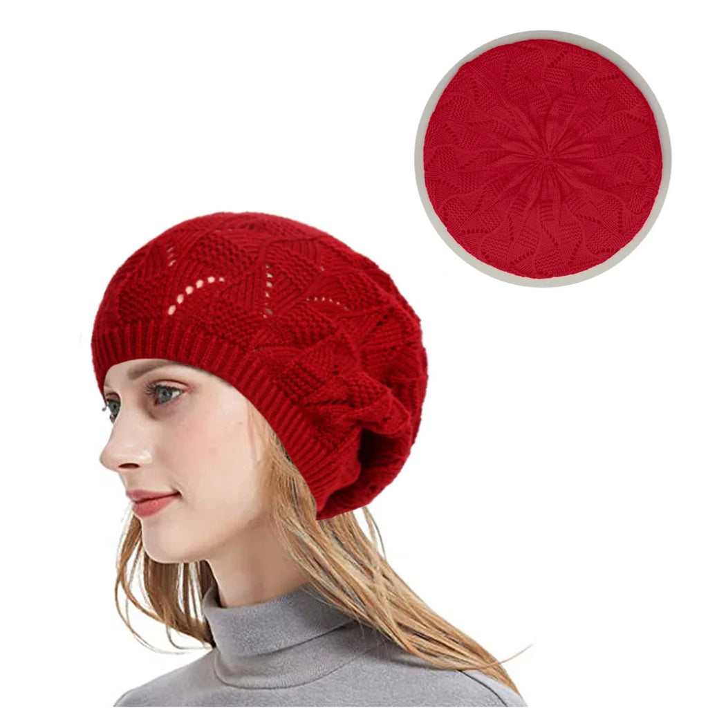 Mesh Breathable Beret – Lightweight Cotton Artist Hat