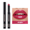 10 Colors Glitter Lipstick Waterproof Long Lasting Moisturizing Non-stick Cup Pearlescent Diamond Lip Tint Red Sexy Lips Makeup Zpaxo 08 Sample Size