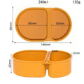 Premium Silicone Reusable Snack Containers Double Compartment Snackle Zpaxo Orange