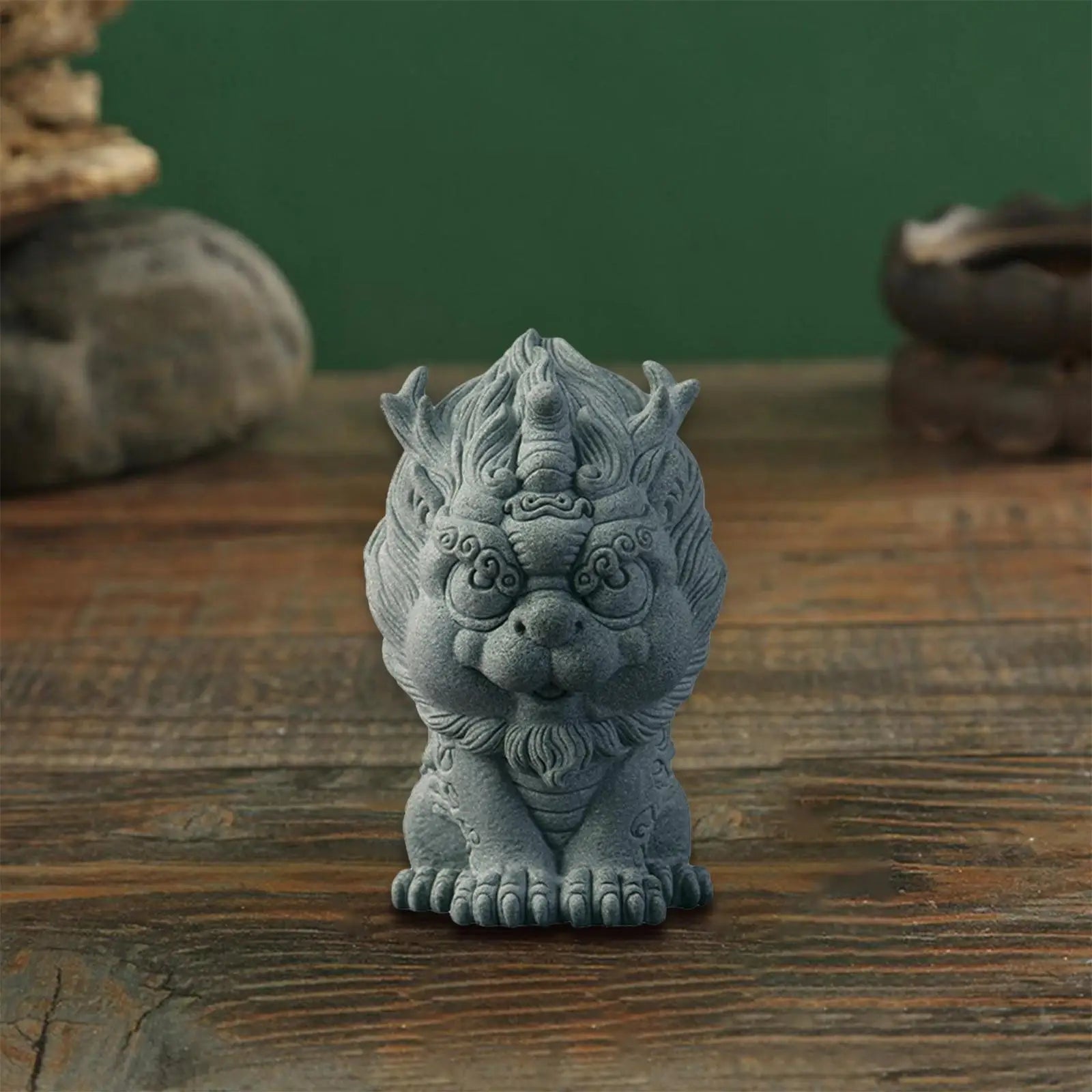 Lucky Beast Pixiu Decoration Chinese Traditional Style Desktop Home Decoration Tea Pet Collectible Sculpture Statue Decor Zpaxo Default Title