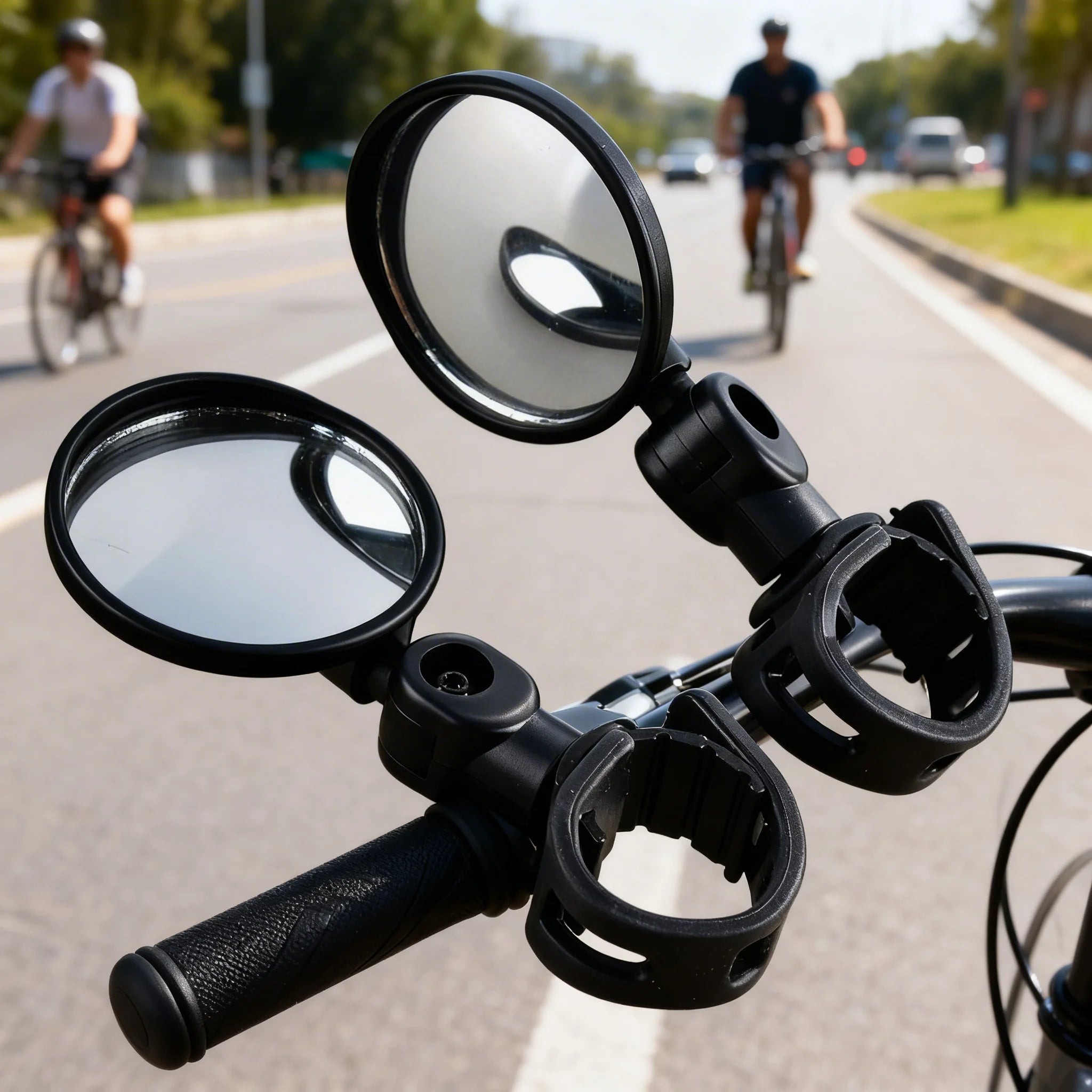 Adjustable Bike Handlebar Rearview Mirror – 2 Pack | Wide Angle Bicycle Handlebar Mirror Zpaxo