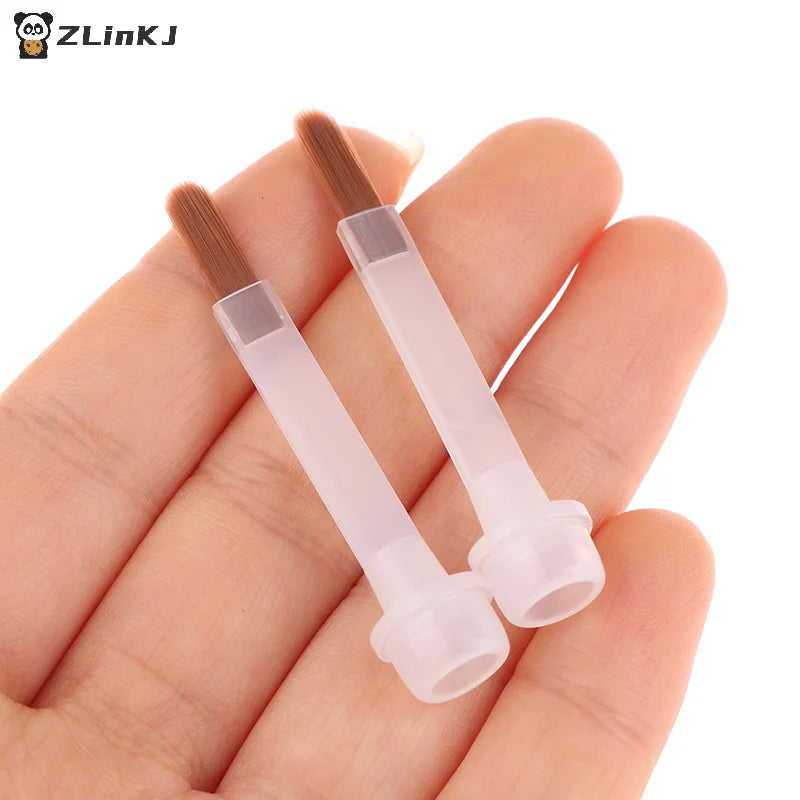 5 10 Disposable Nail Polish Brush Bottle Replacement Brown Hair Art Zpaxo
