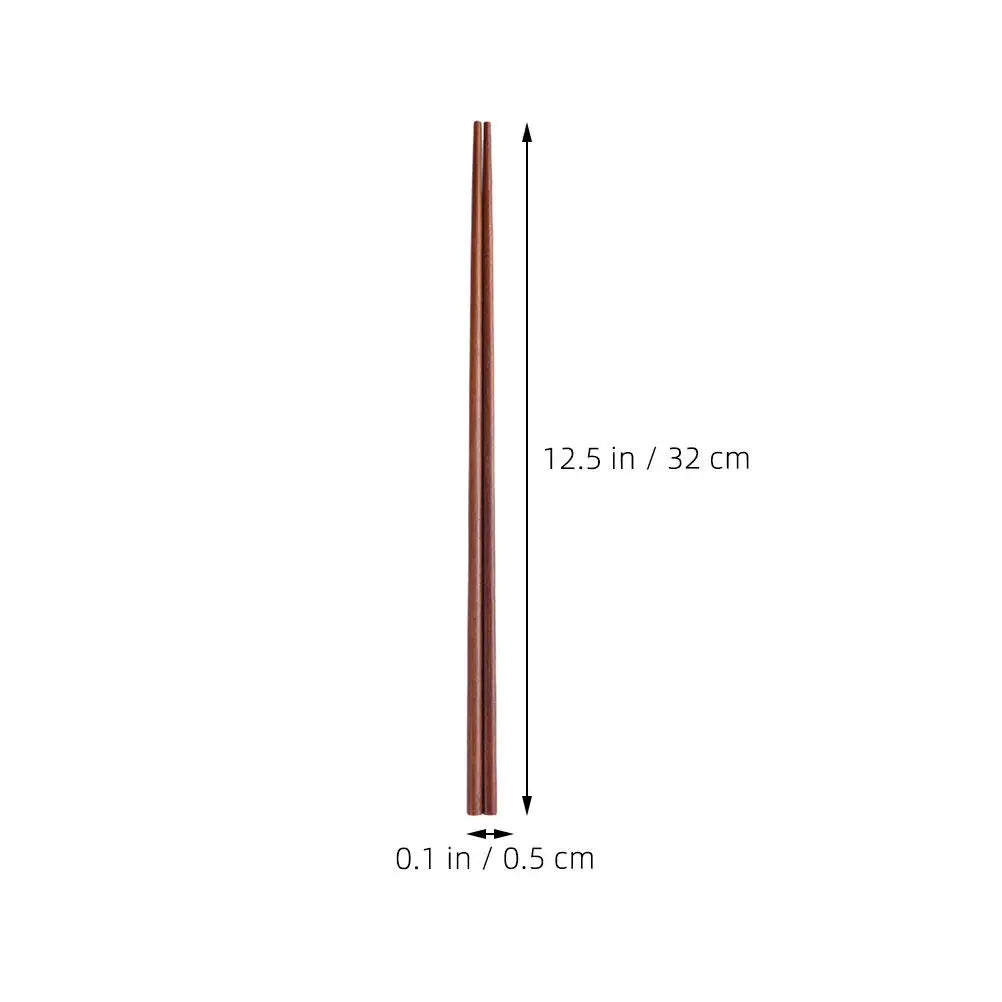 1Pair Red Sandalwood Pot Chopsticks Extra Long Wooden Cooking Frying