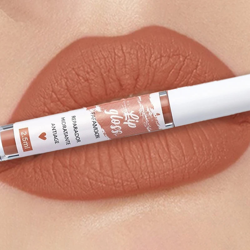 Rose Red Matte Liquid Lipstick Waterproof Lasting Lip Glaze