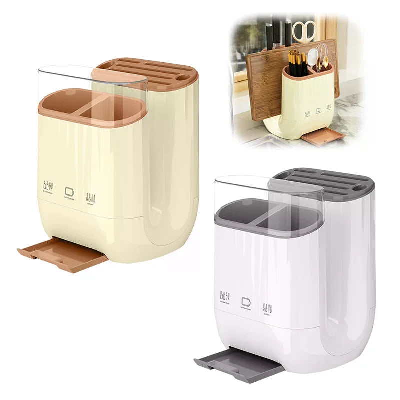 Kitchen Knife Rack Anti Slip Counter Stable Easy Cleaning Space Saving Draining Cutlery Holder Organizer Cutting Board Holder Zpaxo
