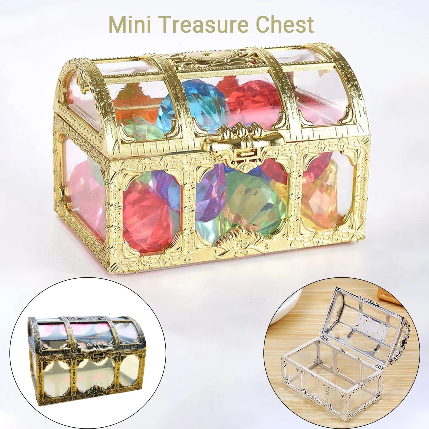 Retro Pirate Treasure Chest Mini Storage & Display Box