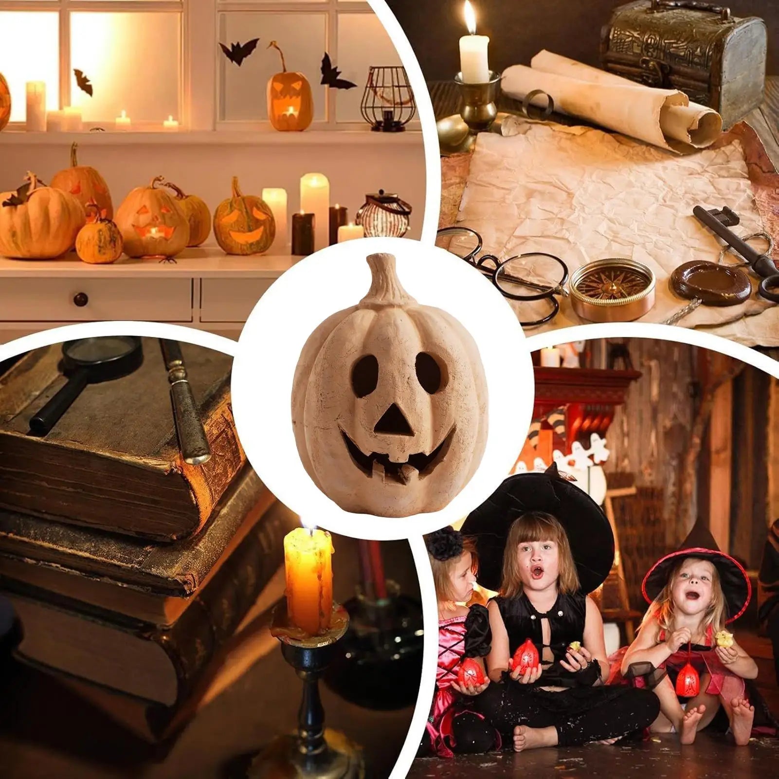 Light Up Pumpkin Lantern Cute Flameless Lamps Outdoor Indoor Bedroom