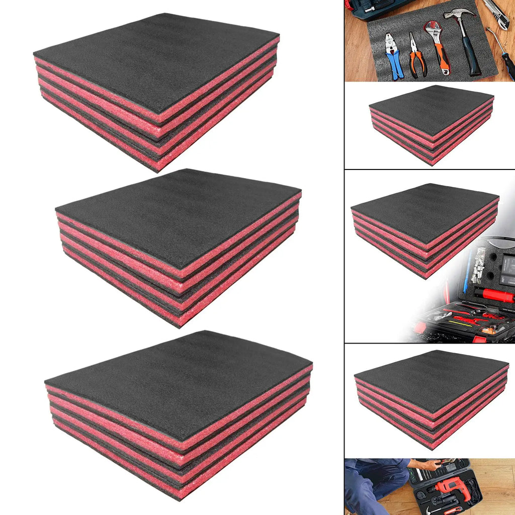 4x Tool Box Foam Inserts Shockproof Protection Tool Foam Sheets for Tabletop Miniatures Shipping Crafting Camera Case Jewelry Zpaxo