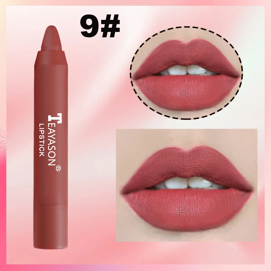 Matte lipstick for easy application, smudge-proof, daily moisturizing, lipstick, holiday gift, light makeup, lip pen, lipliner, Zpaxo 9XQ06 2.5G Full Size