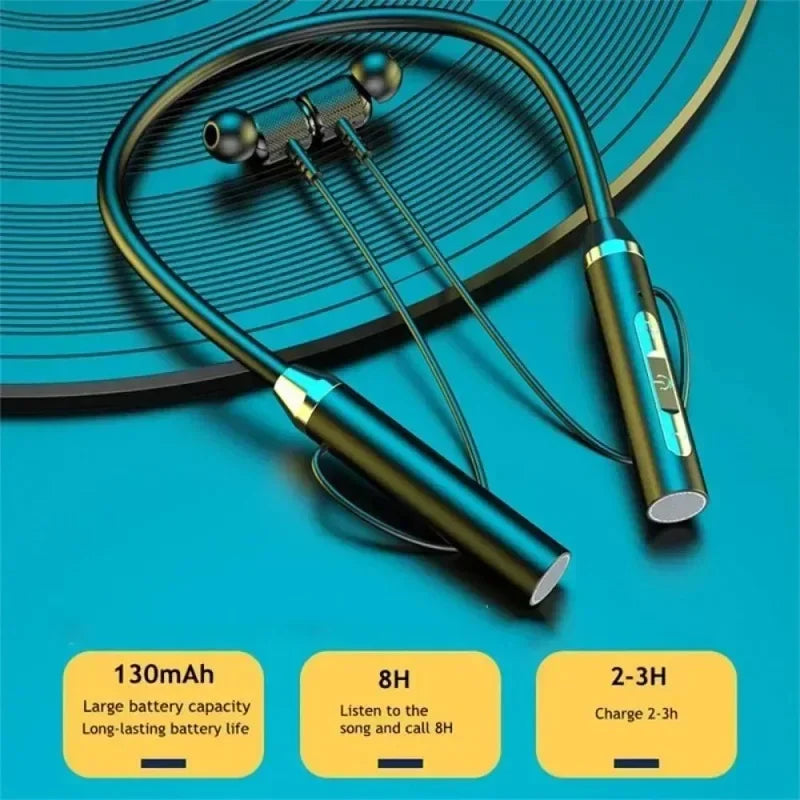 Wireless Headphones Bluetooth Neckband Magnetic Earphones Sport