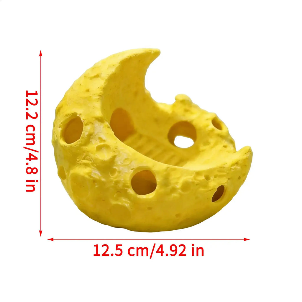 Fish Cave Moon Shape Aquarium Decoration Decorative Shrimp House