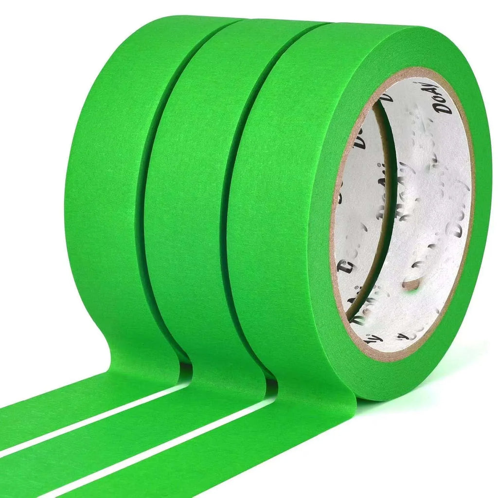 Green Painter's Masking Tape Multipack – 3 Sizes, Clean Release Painter's Masking Tape Zpaxo