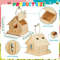 Bird House Paintable Wooden DIY Craft Unfinished Build Birdhouse