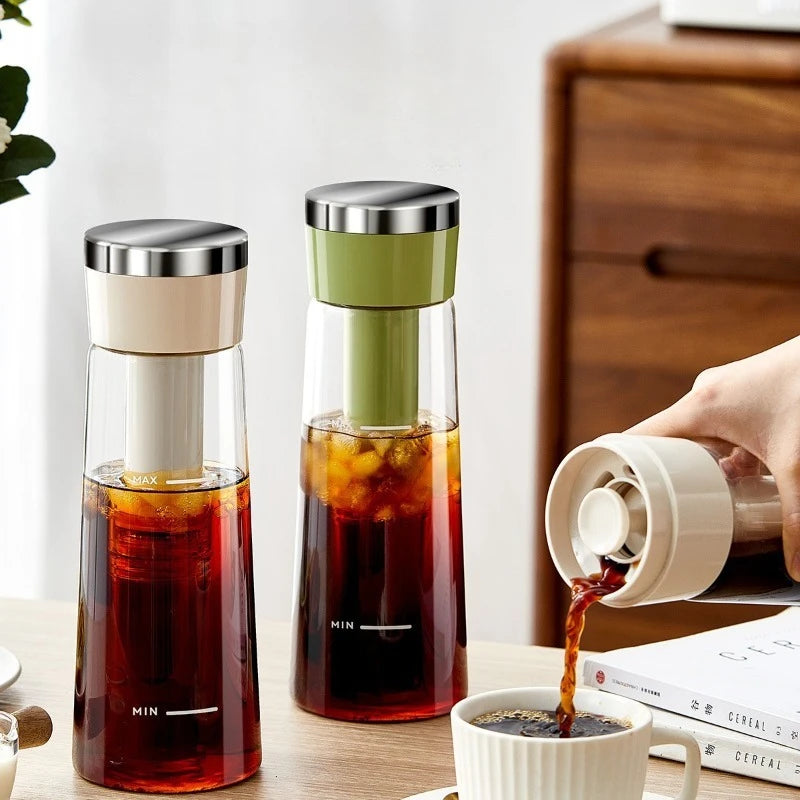 Cold Extraction Pot, High Borosilicate Pressure Coffee Pot, Cold Water Kettle, Cold Tea Pot, Outdoor Portable Water Kettle Zpaxo