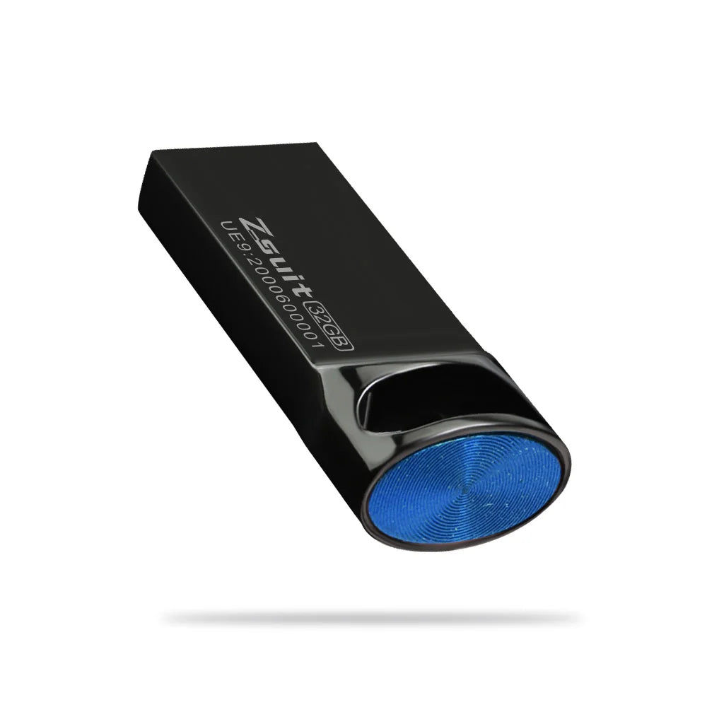 Zsuit 10Pcs/lot USB Flash Drives 64GB Mini Metal Real Capacity 128GB Memory Stick Pen Drive 32GB custom Logo Storage U Disk Zpaxo 128 GB Blue