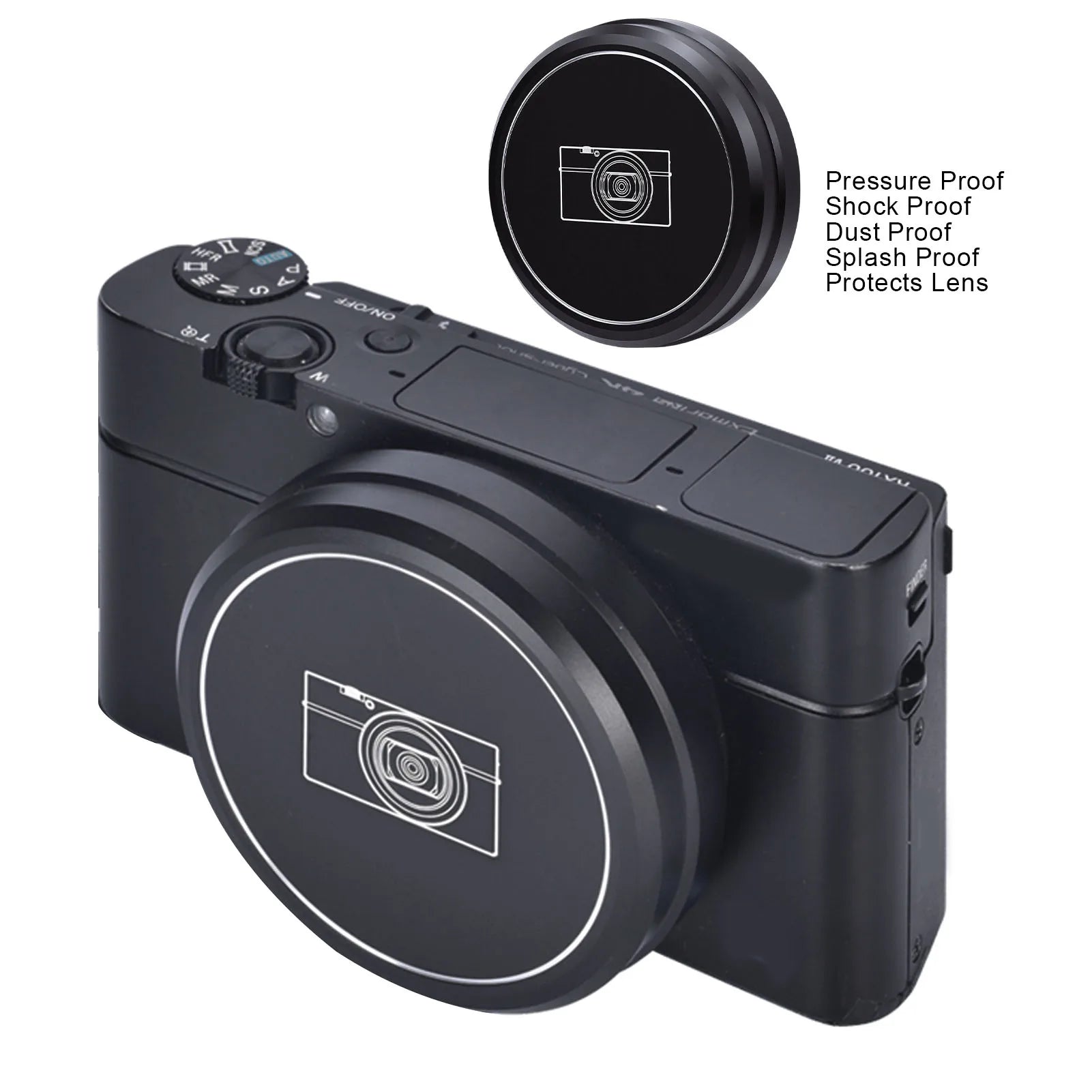 Lens Fit RX100 M6 M7 Camera Black Dust Proof Anti Fingerprint Cover