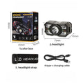 SHINEKNOT LED Headlamp – Rechargeable Induction Head Light LED Headlamp Zpaxo 1200mAh China Mainland