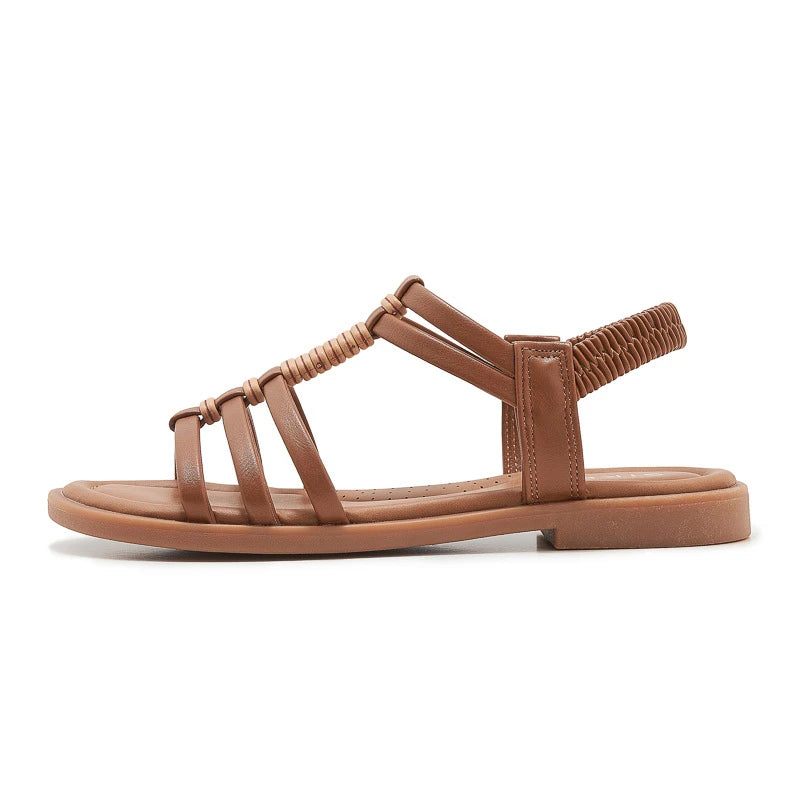Bohemian National Versatile Fashion Trend Flat Sandals Women's Zpaxo K9001-20 Brown 35 China Mainland