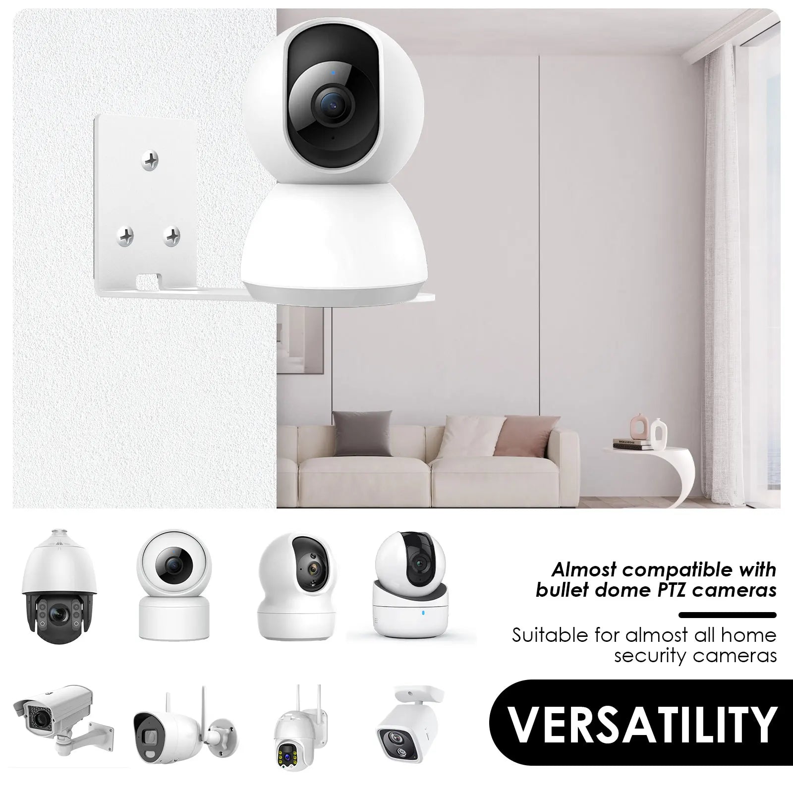 8Pc L Shape Bracket Wall Mount Universal Camera Iron Bracket Right Angle PTZ Version Camera Surveillance Bracket Steady Support Zpaxo