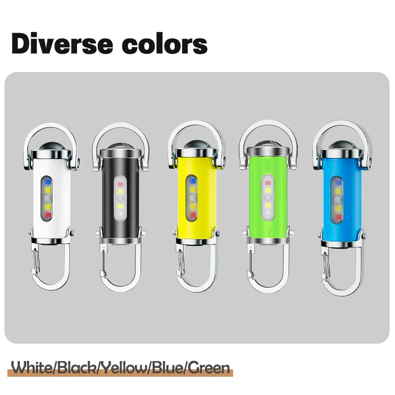 Multi-function Waterproof Mini LED Flashlight USB Rechargeable