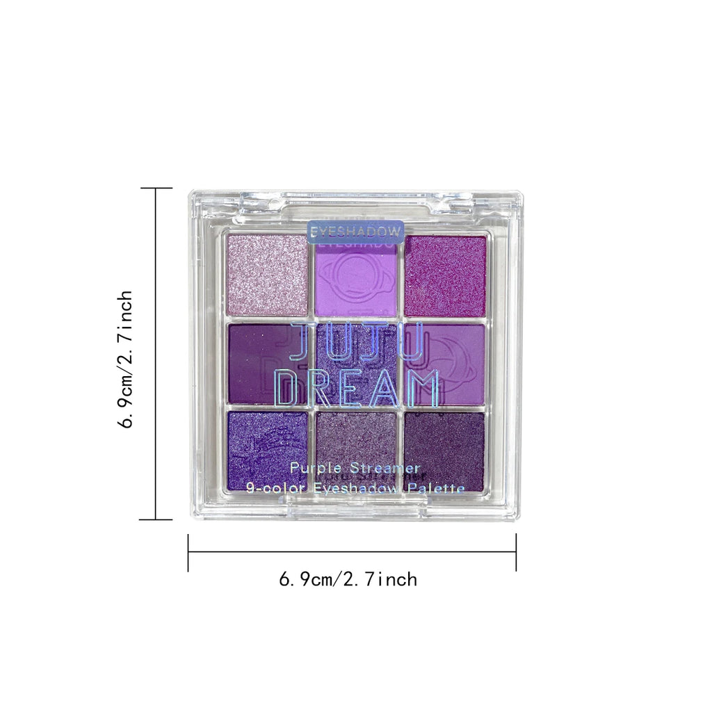 9-color purple and pink eyeshadow palette, long-lasting and waterproof, matte and shimmer finishes, smokey eye makeup palette. Zpaxo