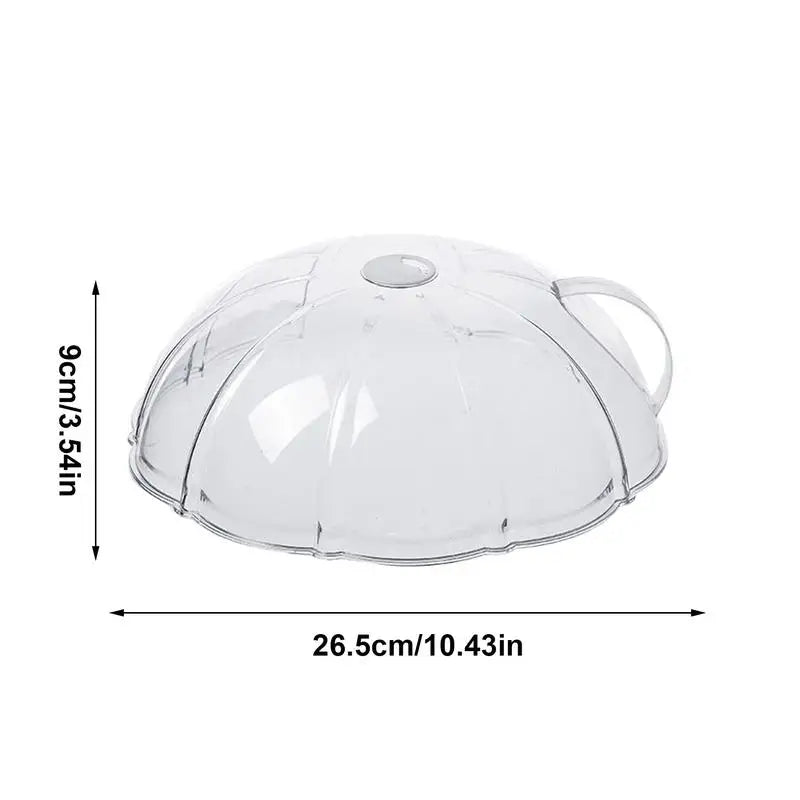 Microwave Food Splash Proof Cover Plate Transparent Cover with Handle Household Oven Heating Cover Cooking Utensils Accessories Zpaxo