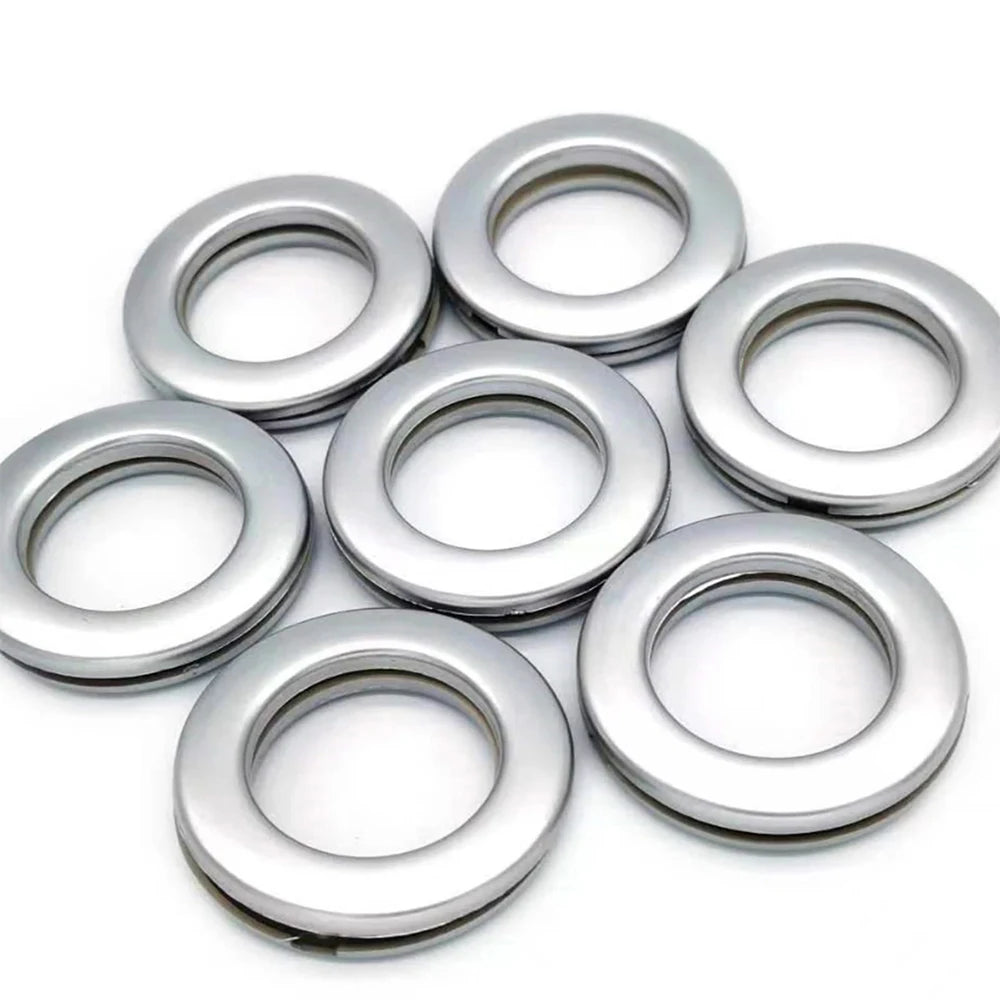 7Pcs Curtain Grommets Curtain Ring Plastic Ring Matte Silver for Window Shower Drapery Living Room Zpaxo 7Pcs
