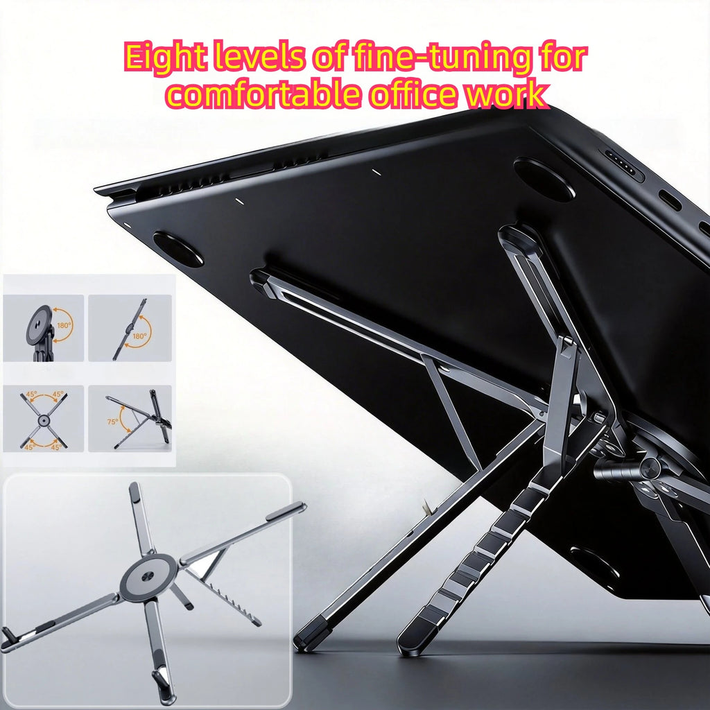 Stand for Cell Phone Laptop Stand Portable Foldable Laptop Holder Pocket Size 360 Degree Rotating Cell Phone Tablet Notebook Zpaxo