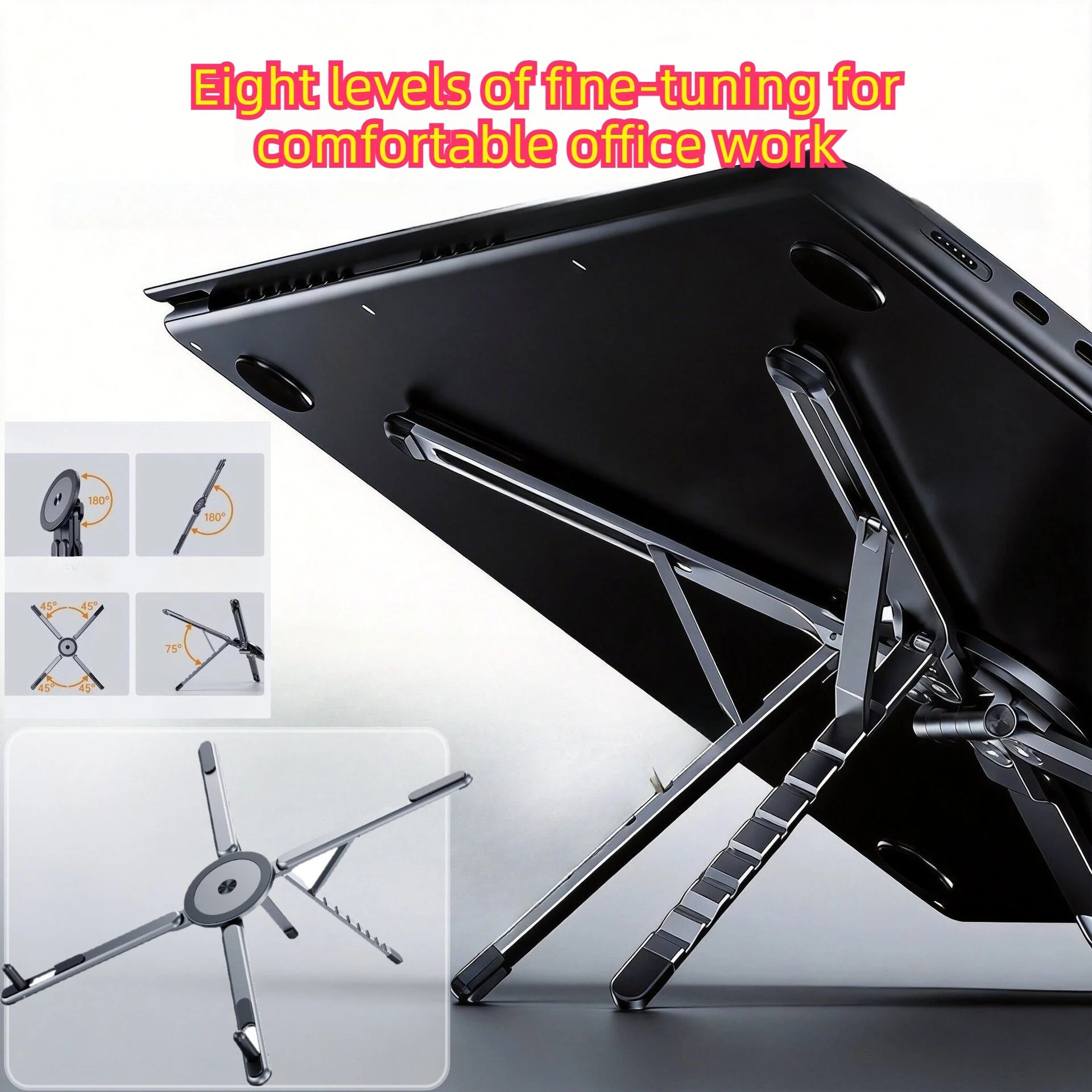 Stand for Cell Phone Laptop Stand Portable Foldable Laptop Holder Pocket Size 360 Degree Rotating Cell Phone Tablet Notebook Zpaxo