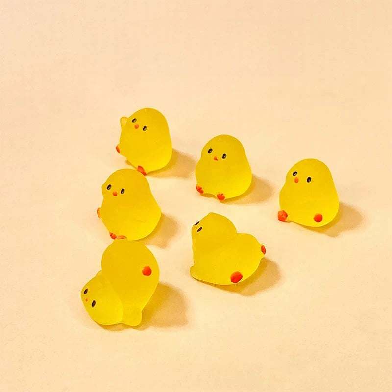 10 20 100 Mini Fluorescent Chubby Chicken Crafts Glow-in-the-dark
