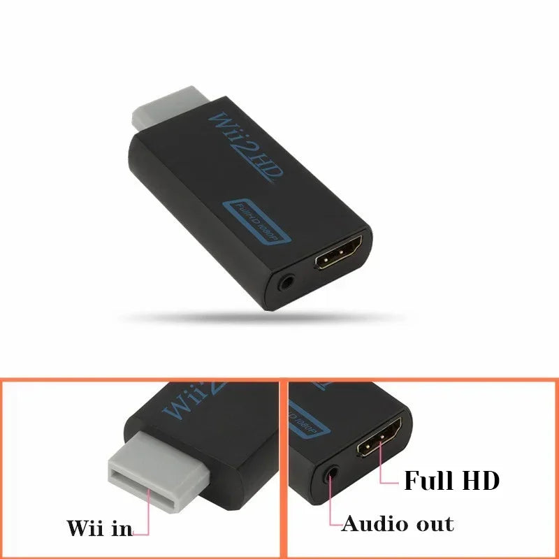 for Wii To HDMI-compatible Adapter Converter 3.5mm Audio For PC HDTV Monitor 1080P 720P Wii2 To HDMI WII2HDMI Converter Adapter Zpaxo