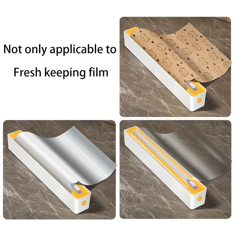 Foil & Plastic Wrap Dispenser Organizer with Cutter | Refillable Wrap Dispenser Organizer Zpaxo
