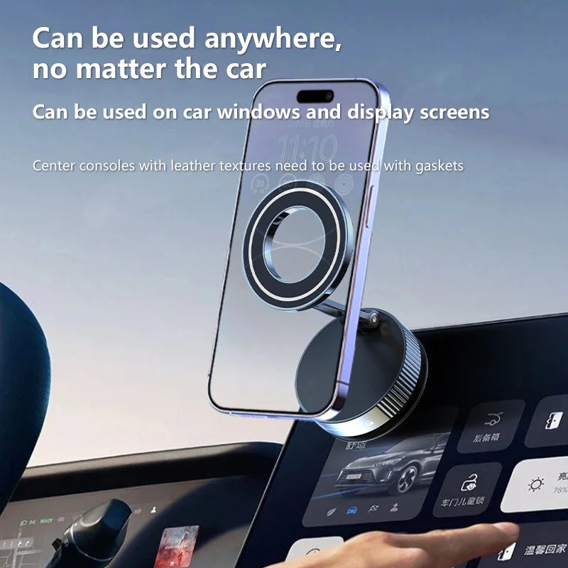 Super Strong Magnetic Phone Holder Foldable Design 360° Adjustable Vacuum Car Mount For Car Desk Bathroom Phone Holder Zpaxo