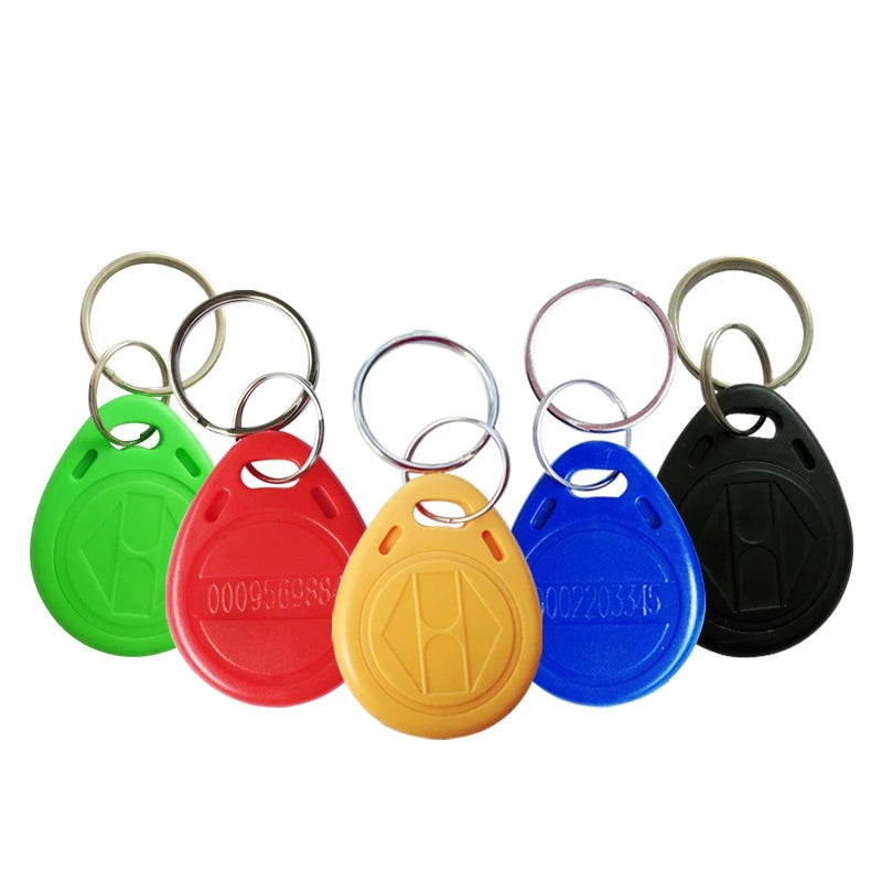 10pcs 125KHz T5577 Keyfobs Rewritable Duplicate Tag 5200 Proximity Copy Access Card ID Token Ring RFID Cloner Keychain Zpaxo 10PCS-Mixed CN
