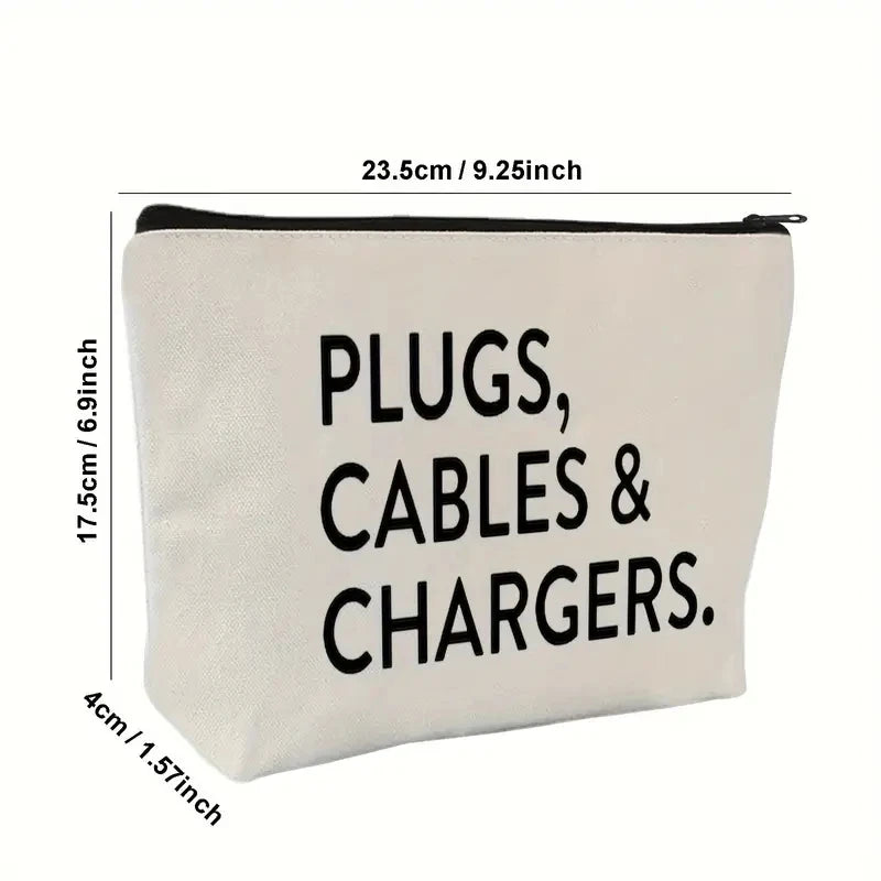 Canvas charger cable storage bag, tool and accessory storage bag, storage coin purse. Zpaxo