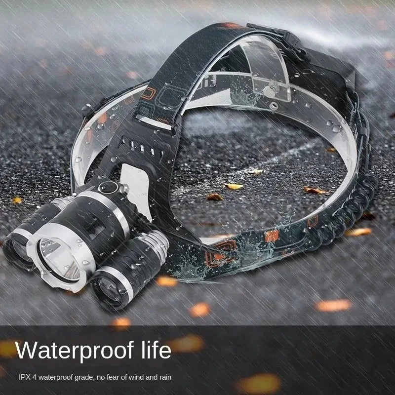 ESMARTER Rechargeable LED Headlamp – Waterproof, 10W, 300m Beam
