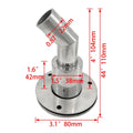 Steel 316 Thru Hull Exhaust Fitting 22mm Stainless Steel Marine Heater Exhaust 24mm Tube Pipe Socket Drainage Plug Zpaxo Bend head 22mm