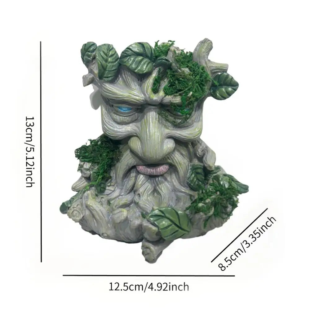 Tree Face Bird Feeder 3D Resin Weather Resistant Decorations Outdoor