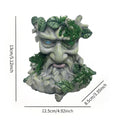 Tree Face Bird Feeder 3D Resin Weather Resistant Decorations Outdoor