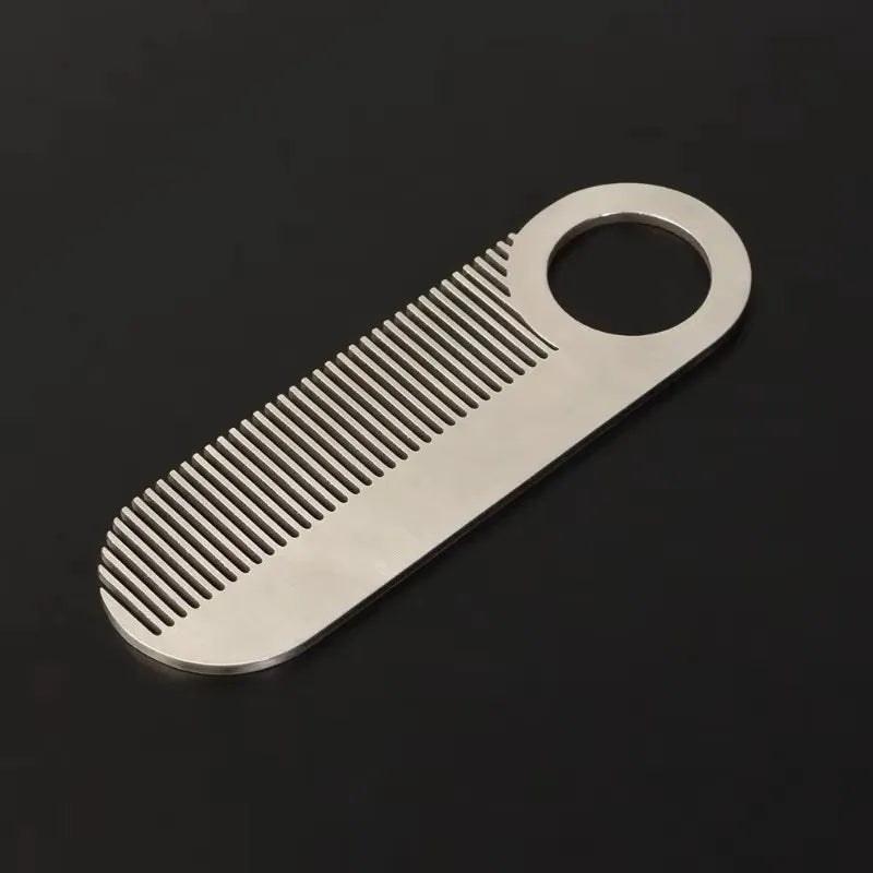 Stainless Steel Men's Beard Comb Portable Mini Oil Head Barber